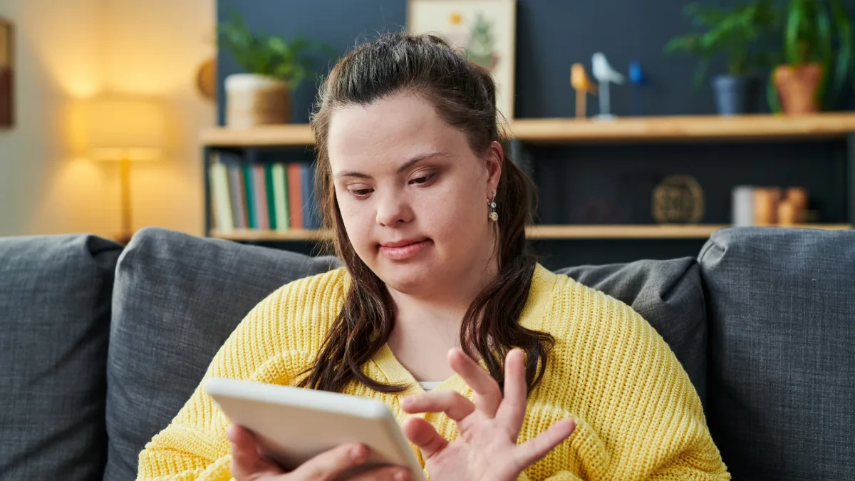 Client using a tablet